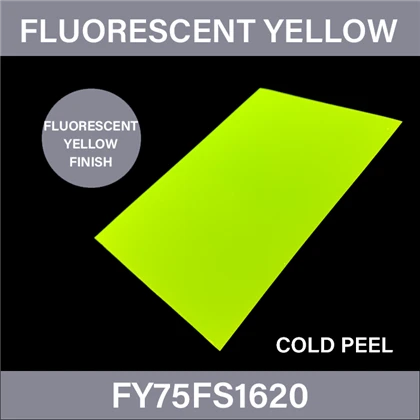 Foaie de folie DTF galbenă fluorescentă